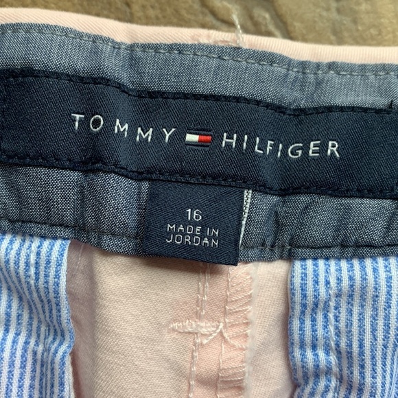 Tommy Hilfiger Hampton Stretch Slim Pink Chino Pants Sz 16 NWT - Picture 8 of 14